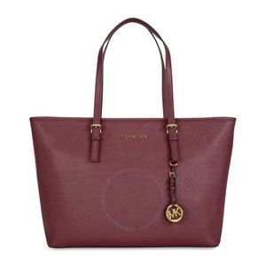 Michael Kors Jet Set Medium Travel Saffiano Leather Tote - Merlot